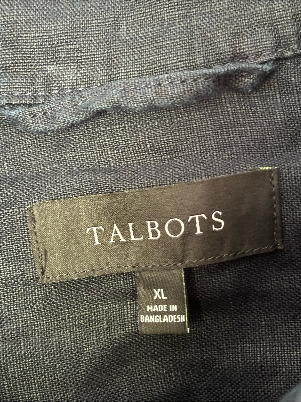 Talbots Women’s Navy Blue 100% Linen Button Front Utility Field Jacket XL - Picture 8 of 16